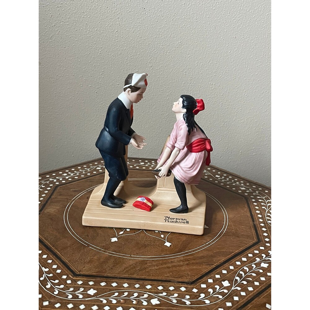 Vintage Norman Rockwell Porcelain Figurine ‘First Dance’ The Danbury Mint 1980